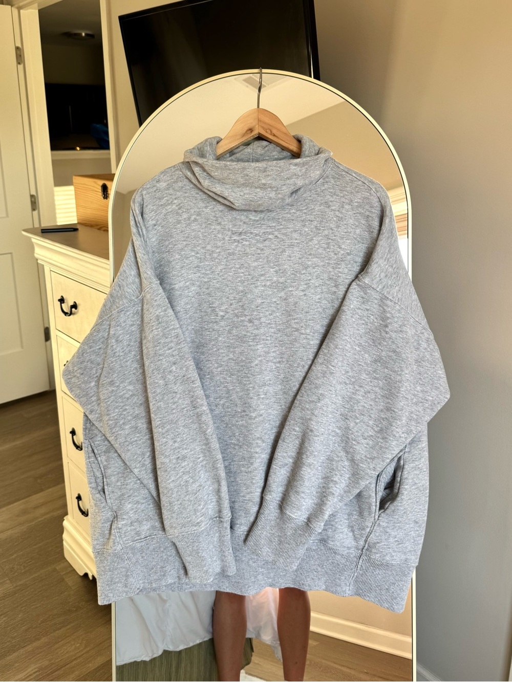 aerie Oversized Cowl/Mock Neck Sweatshirt Pullover